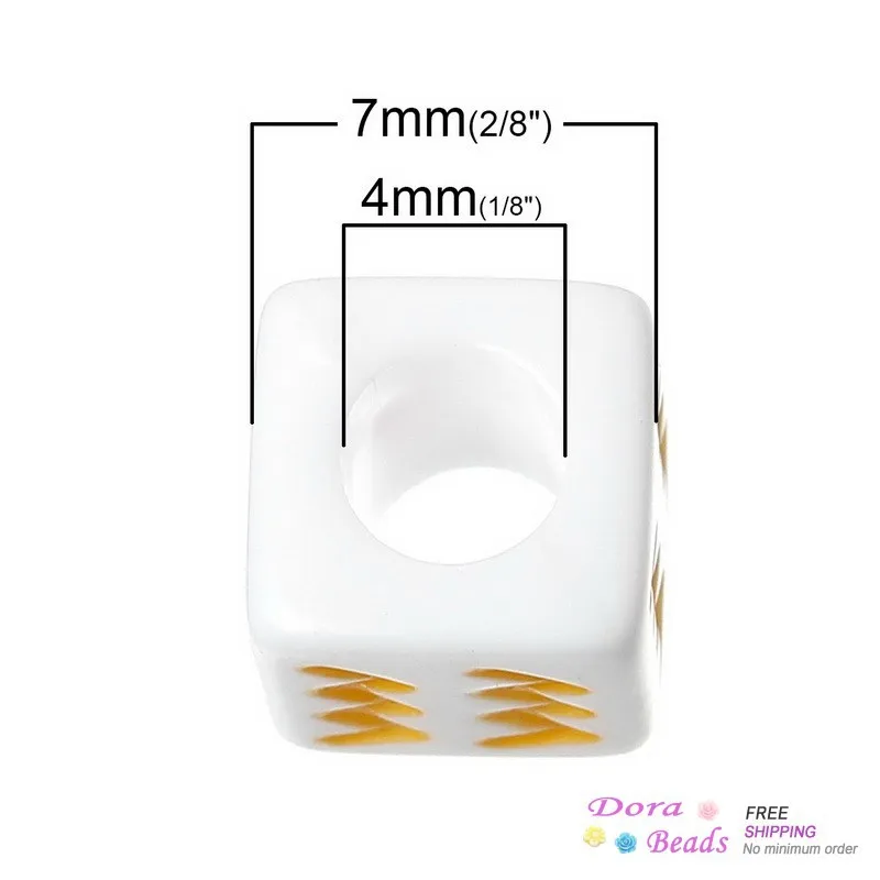 Acrylic Spacer Beads Cube Mixed Twelve Constellations Pattern Carved About 7mm x Hole:Approx 4mm 500PCs (B35925) | Украшения и