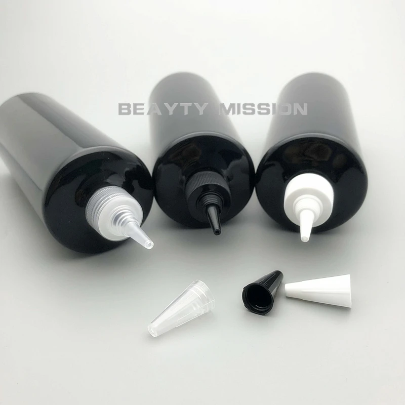 

Beauty Mission черные 500 мл 12 шт жидкие пластиковые бутылки с заостренным носком, большой размер лосьона косметические упаковочные контейнеры