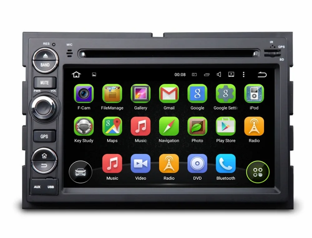Quad Core 2 дин 7 &quotAndroid 5.1 dvd-плеер Автомобиля для Ford Fusion Проводник F150 Край Экспедиции С