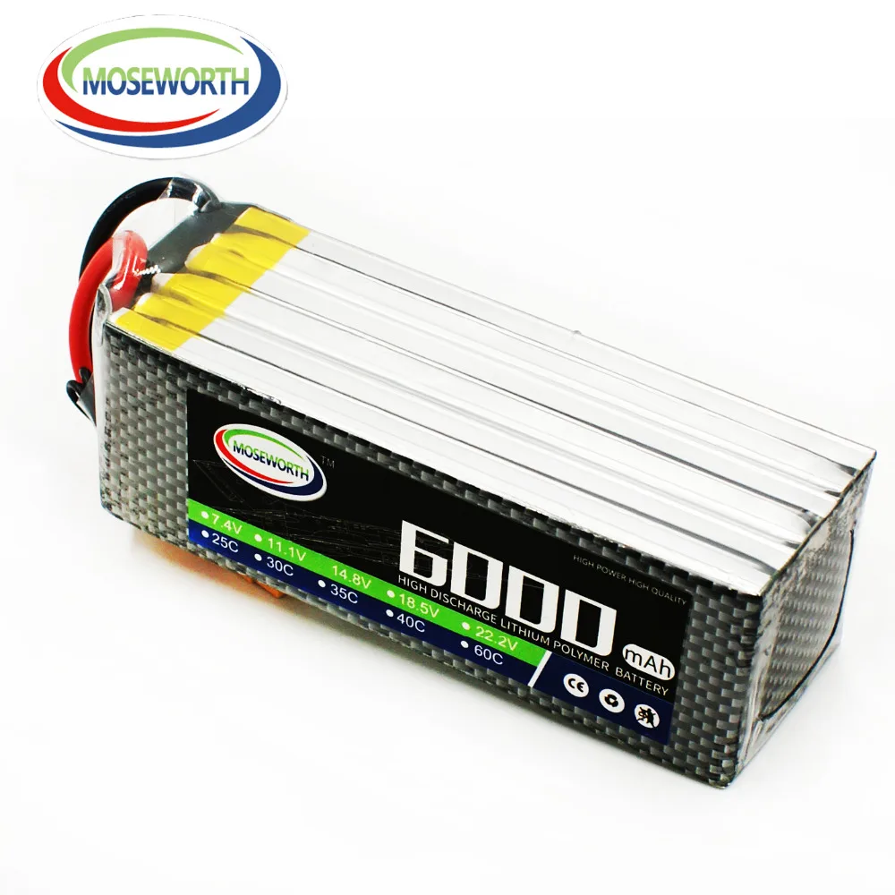Аккумулятор LiPo 6S 22 2 в 6000 мАч 25C для радиоуправляемого вертолета дрона автомобиля