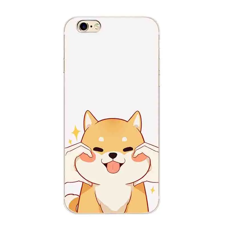 Чехол для iPhone 6/6S чехол 4 7 дюйма 6 Plus 5 6S мягкий из ТПУ с рисунком Шиба-дизайна |