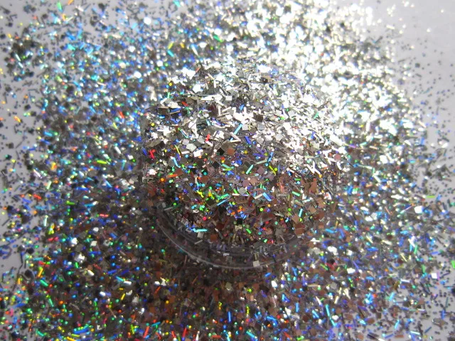 Лазерный серебряный блеск голографический пыль микс | Красота и здоровье