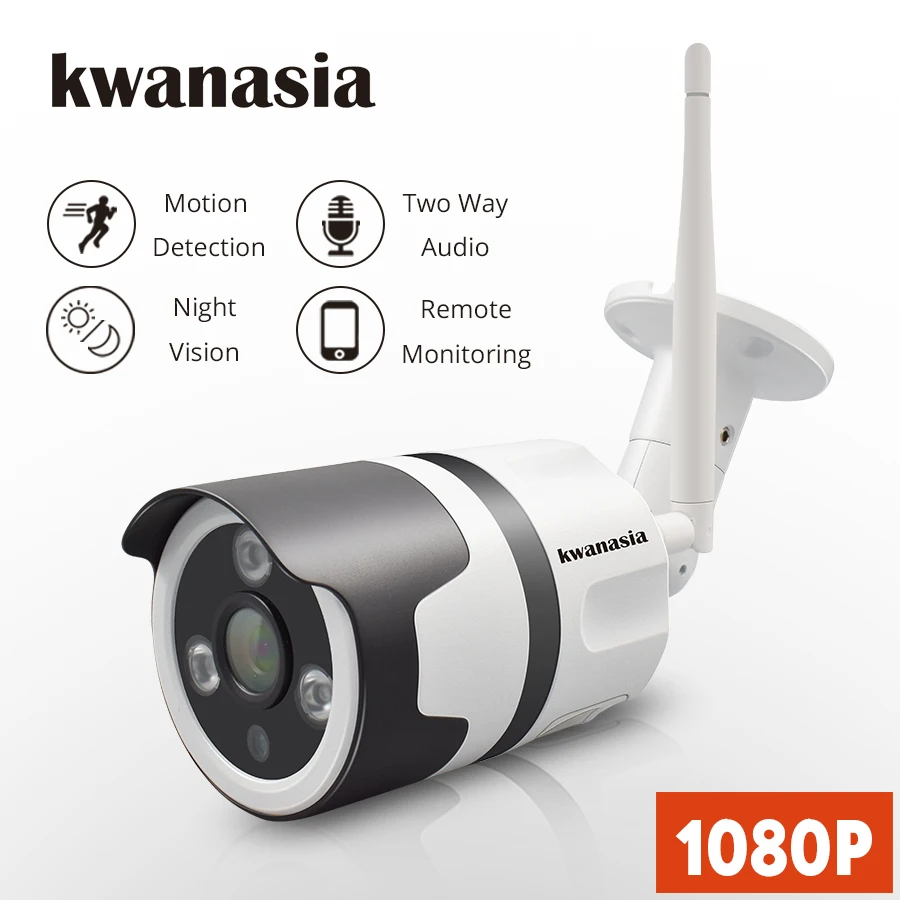 IP камера наружная беспроводная водонепроницаемая с поддержкой Wi Fi 2 МП 1080P|Камеры
