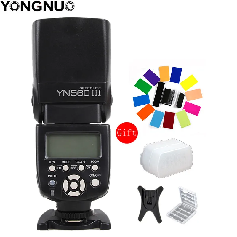 YN-560III Светодиодная лампа для видеосъемки YONGNUO YN560III YN560-III YN560 III Беспроводной вспышка фотовспышка вспышка для фотосъемки для Canon Nikon Olympus Panasonic Pentax Камера - Цвет: YN-560III