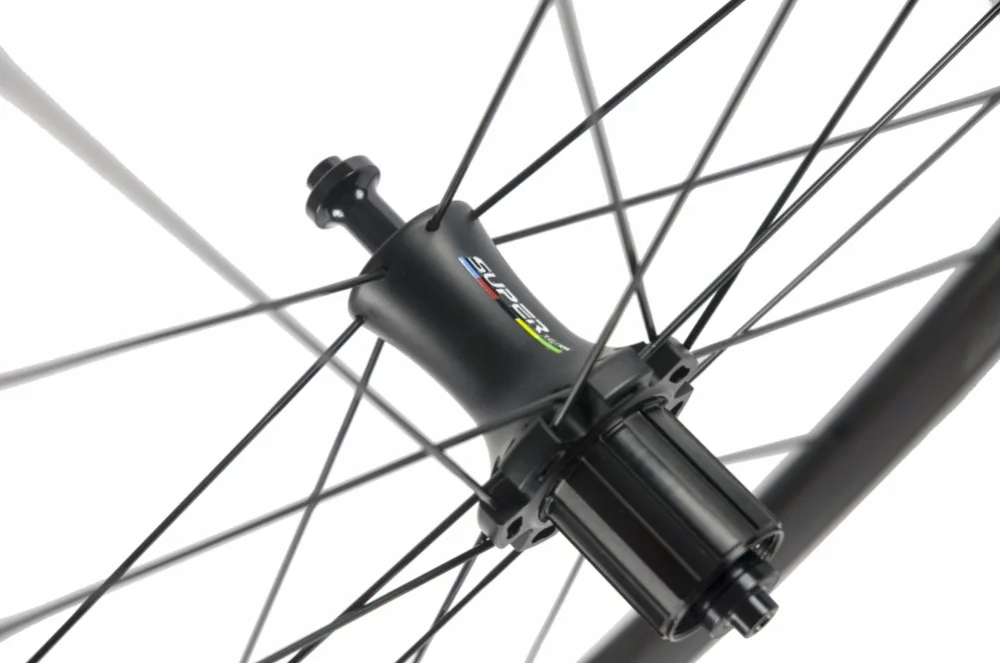 SUPERTEAM 700C 50 мм Clincher велосипед Углеродные дорожные велосипедные колеса, Карбон колесная базальтовая тормозная поверхность глянцевая наклейка