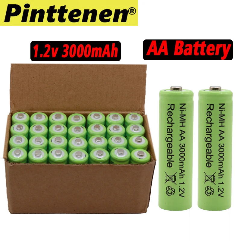 4/8/12/16/20 Штук АА перезаряжаемая батарея 3000mah 1 2 V Новый щелочные батареи AA