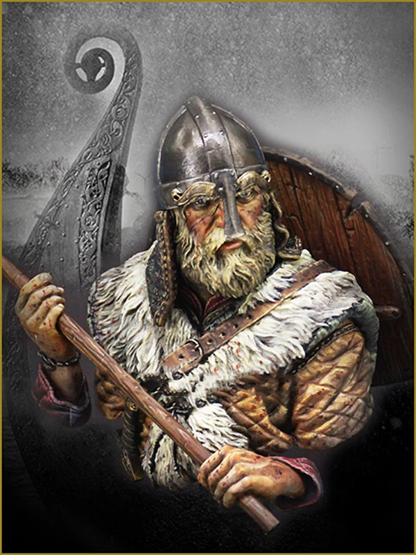 Неокрашенный набор 1/10 фигурка старинного воина Викинга бюста историческая