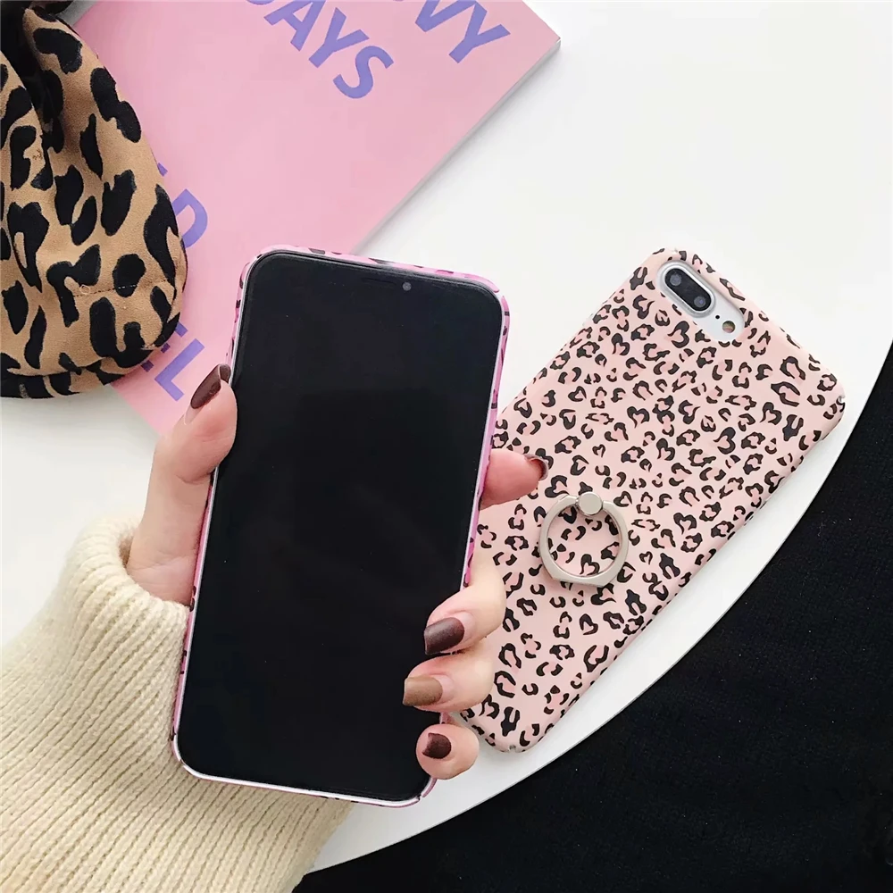 For iphone 6s 6 7 8 Plus / XS MAX/XR luxury Fashion Leopard Print hone Case High quality Stand Holder Cover 6S |