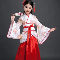 costume girls children kimono traditional vintage ethnic fan students chorus dance costume japanese yukata kimono style
