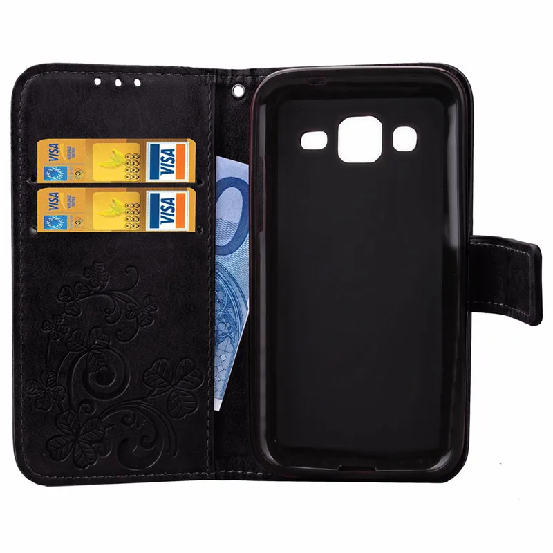 Для Samsung J2 2015 Чехол-кошелек чехол для телефона из искусственной кожи Galaxy J200 J200H J200F