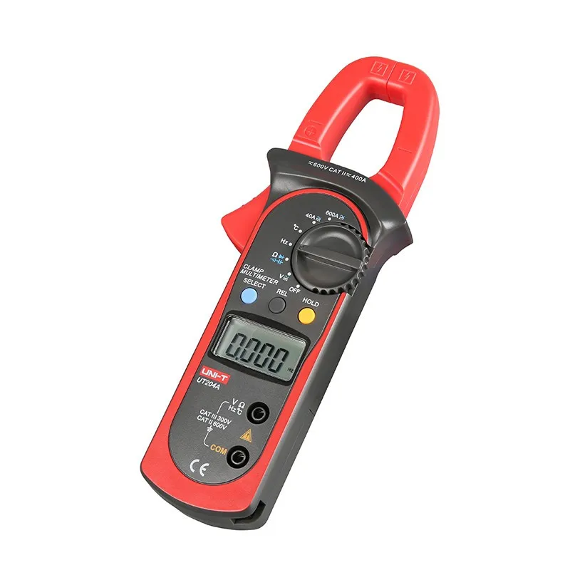 UNI T клещи UT204A ac dc токовые V/F/C измерительные мультиметр ЖК цифровой ut204a ut