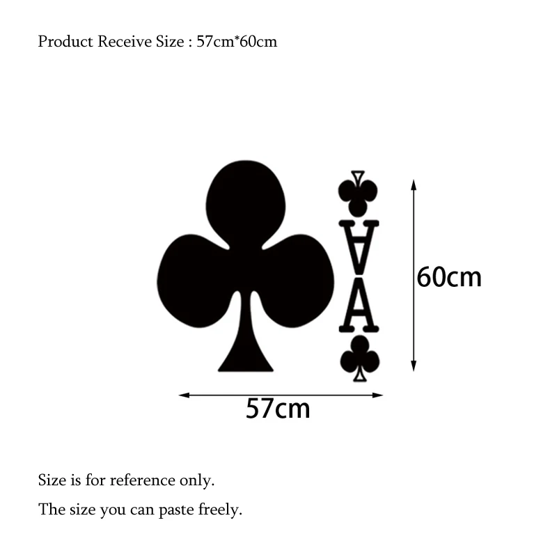 Креативные игровые карты Ace of clubs настенные наклейки для дверей DIY декор спальни
