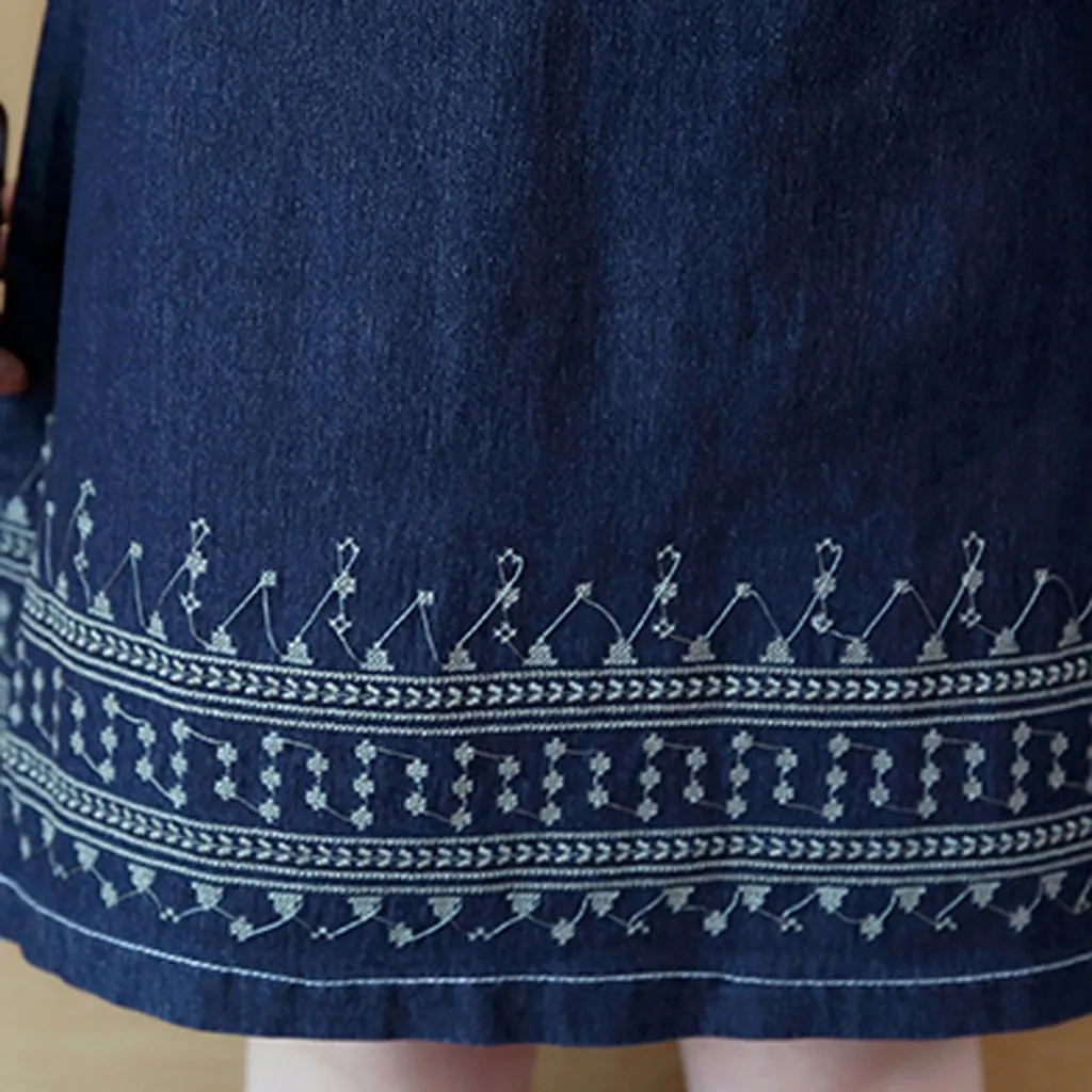 Женское джинсовое платье рубашка Modis повседневное свободное прямое с v образным