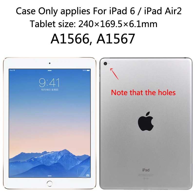 Чехол для iPad Air 2 противоударный чехол детей сверхпрочный силиконовый Жесткий с