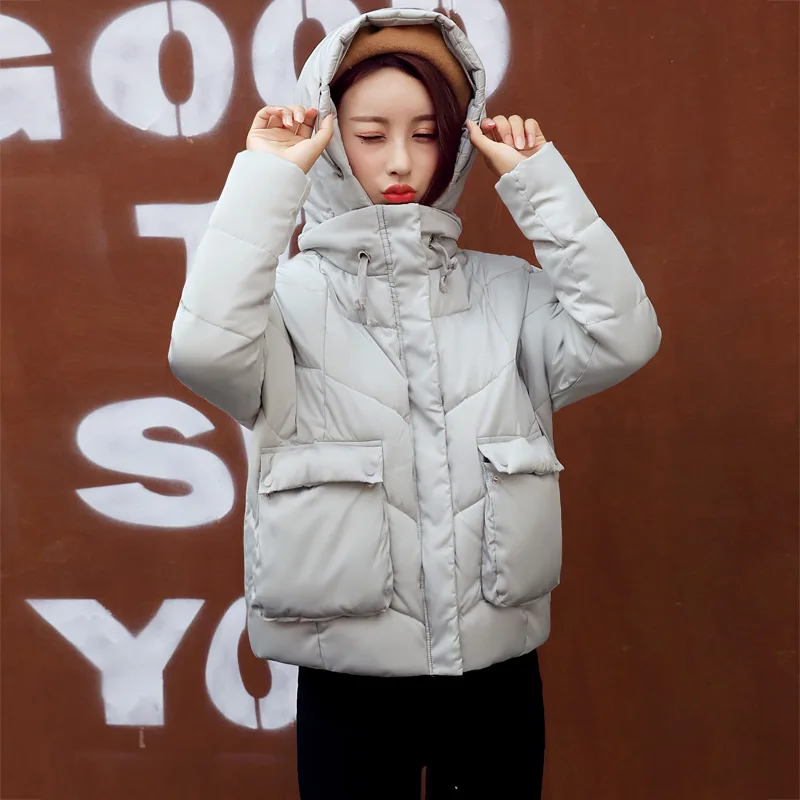 Hndjxxxy 2018 New High Quality Women Winter Jacket Fashion Girls Hooded Bread Casual Oversized Warm Wadded Coat Outwear | Женская одежда