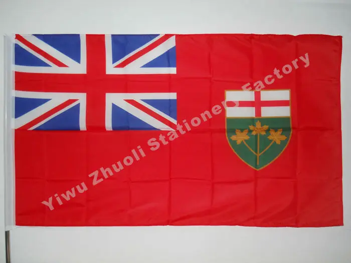 Флаг Онтарио 150X90cm (3x5FT) 120g 100D полиэстер Бесплатная доставка канадские