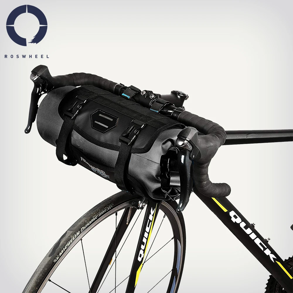 

Roswheel 7L waterproof adjustable capacity bicycle bicycle handlebar bag detachable dry bag front bag