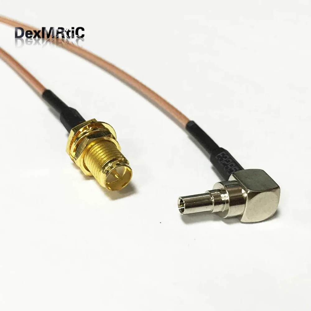 Новый Женский переходник для розетки CRC9 коннектор под прямым углом RG178 кабель 15