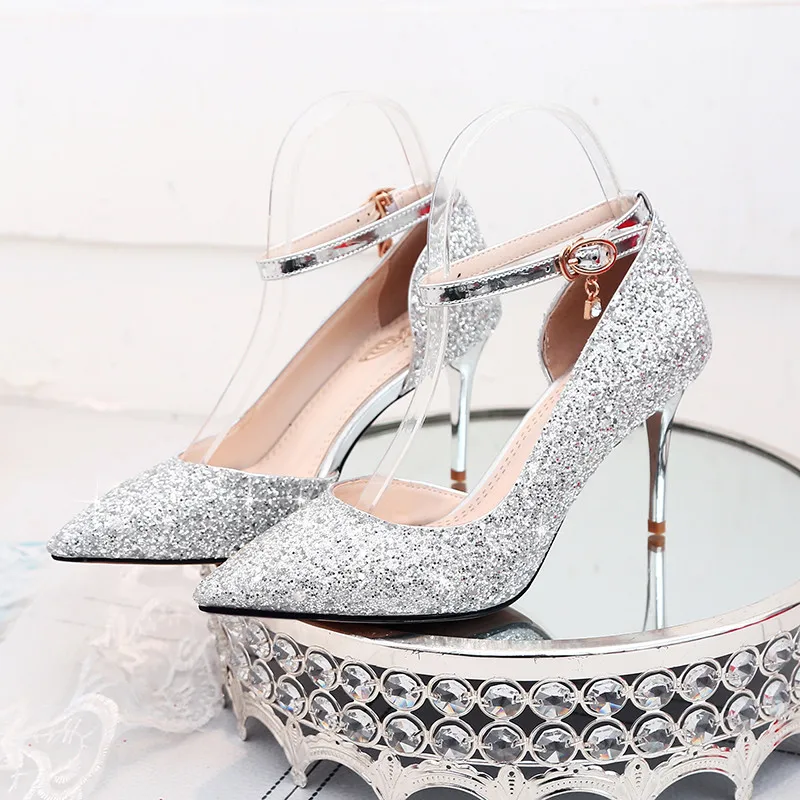 ZJVI 2020 woman thin high heels pumps for women pointed toe winter autumn ladies sexy beling fashion party wedding shoes | Обувь