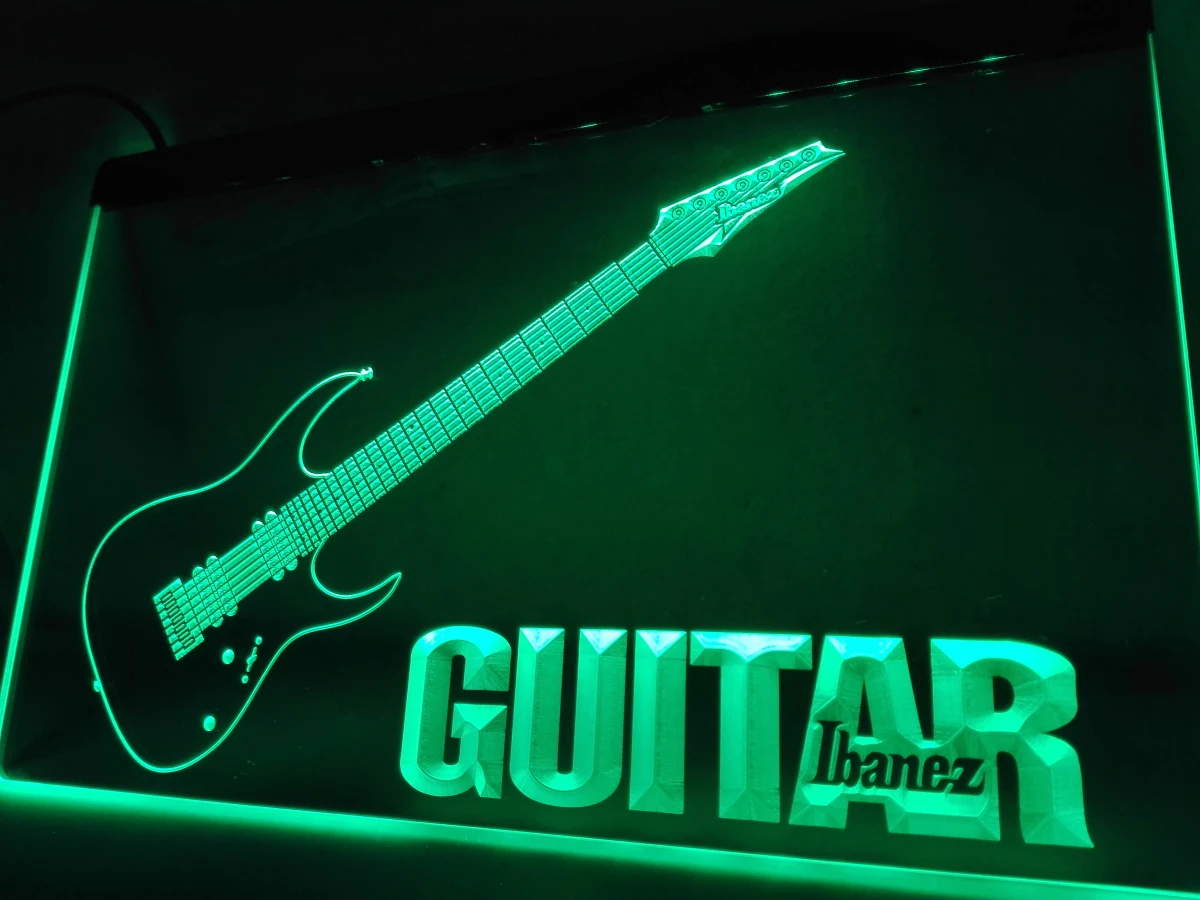 LF087-гитары Ibanez Музыка Светодиодный неоновый светильник знак для домашнего декора