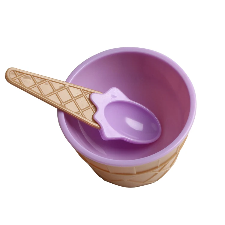 purple 1 комплект для безопасного кормления малышей тарелка для чаши детская посуда для еды миска для мороженого ложка посуда подарок - Color: purple