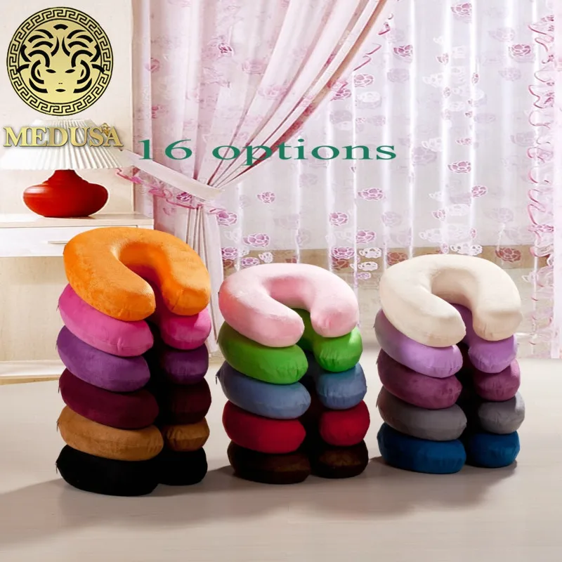 U-образный латексный бархатный ортопедический шейный постельные