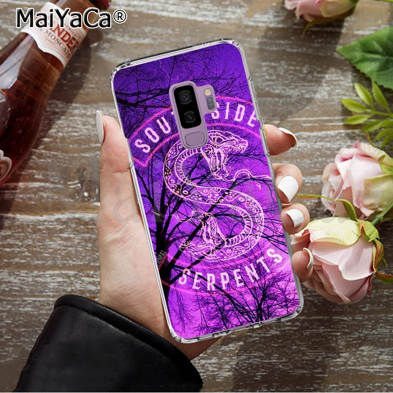 Мягкий прозрачный чехол MaiYaCa Riverdale South Side Serpents для телефона Samsung S9 plus S5 S6 S6edge S6plus S7