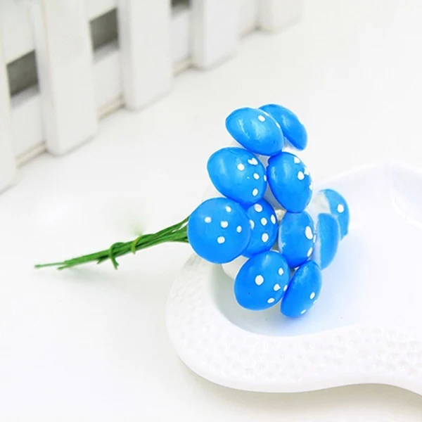 Blue 10 шт. Мини милый гриб для цветочные мини-Горшки фея DIY садовый игрушечный дом украшения Декор 669 - Цвет: Blue