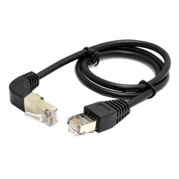 0 5 м 1 2 3 М Угловой вверх и вниз угловой Cat5e 8P8C STP Cat 5e RJ45 Lan Ethernet сетевой патч корд 90D
