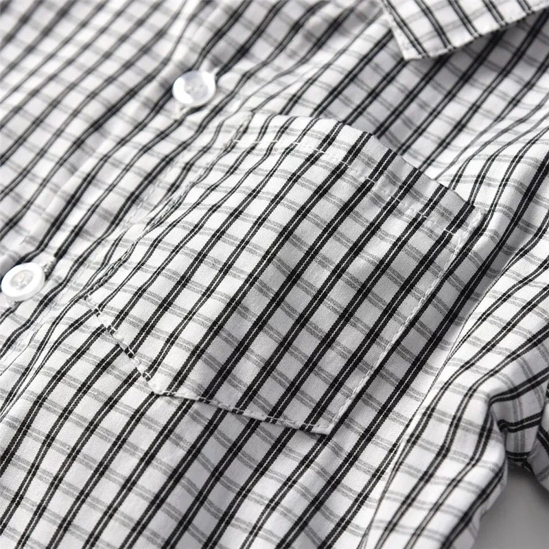 Новинка 2019 рубашка для маленьких мальчиков хлопковая Классическая в клетку с