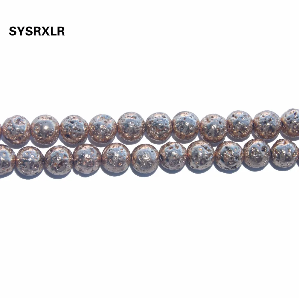 Круглые шарики из натуральной лавы гальванизированные для самостоятельного