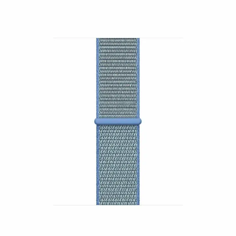 Tahoe Blue Из мягкого нейлона и шифона со вставками в полоску, петля ремешок для наручных часов Apple Watch 38/40/42/44 мм Замена дышащий ремень на запястье для IOS Смарт-часы наручных часов iwatch, 4/3/2/1 серии - Цвет: Tahoe Blue