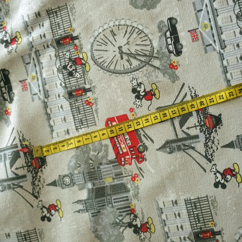Холст хлопок Материал Ткань мультфильм ткань Великобритания Лондон Печать diy