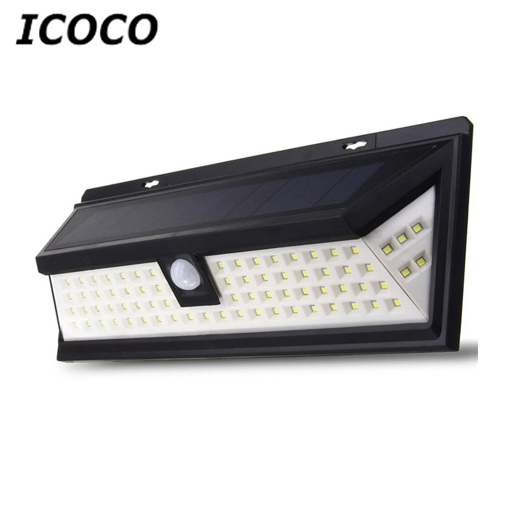 ICOCO водонепроницаемый 80 LED Солнечный свет безопасности датчик движения Наружное