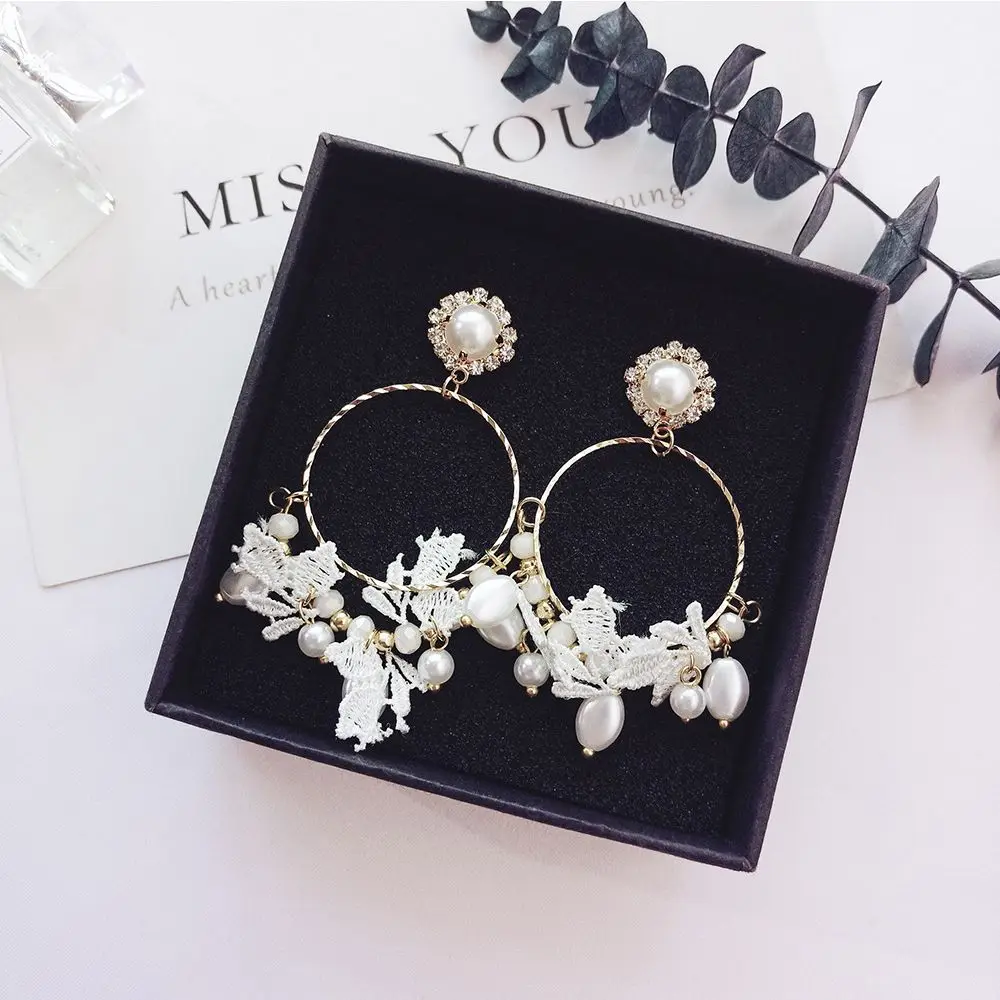 2019 Новая мода имитация жемчуга темперамент серьги элегантный кристалл горного