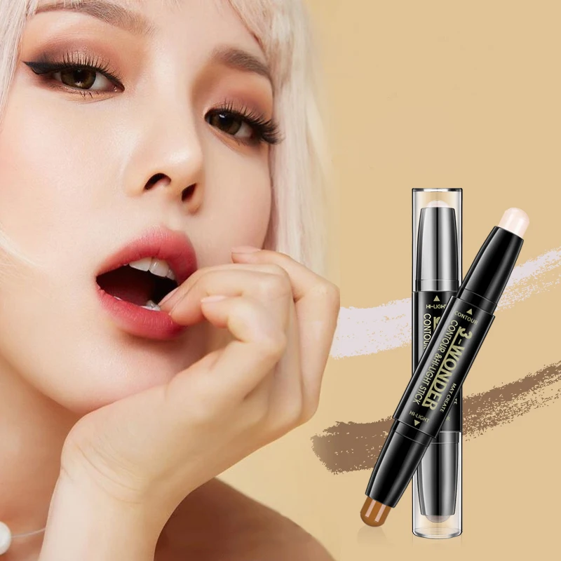 MayCreate Double-end 3D Bronzer Highlighter Pens Shimmer and Shine Makeup Brighten Concealer Cosmetics |
