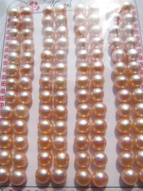 

wholesale 5-13mm High quality genuine pearl round coin round freshwater white pink champange black mixed beads focal