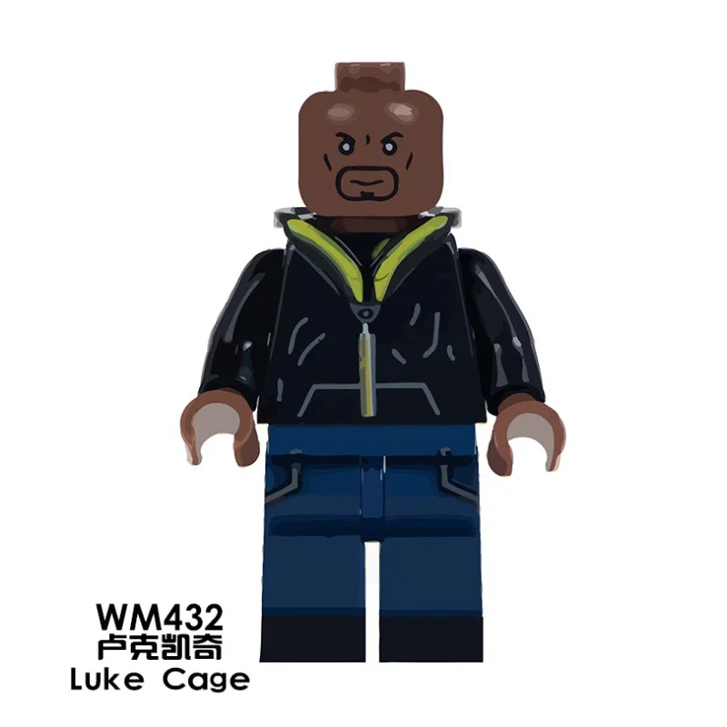 Single Sale WM6020 Metallo Stripper The Joker Mask Hell Boy Fixer Thuderbolts Luke Cage Blade Super Heroes Building Blocks | Игрушки и