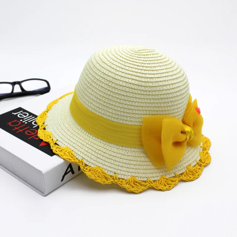 Летние шляпы для детей соломенная Защита от солнца защита УФ лучей (от 3 до 8 лет)