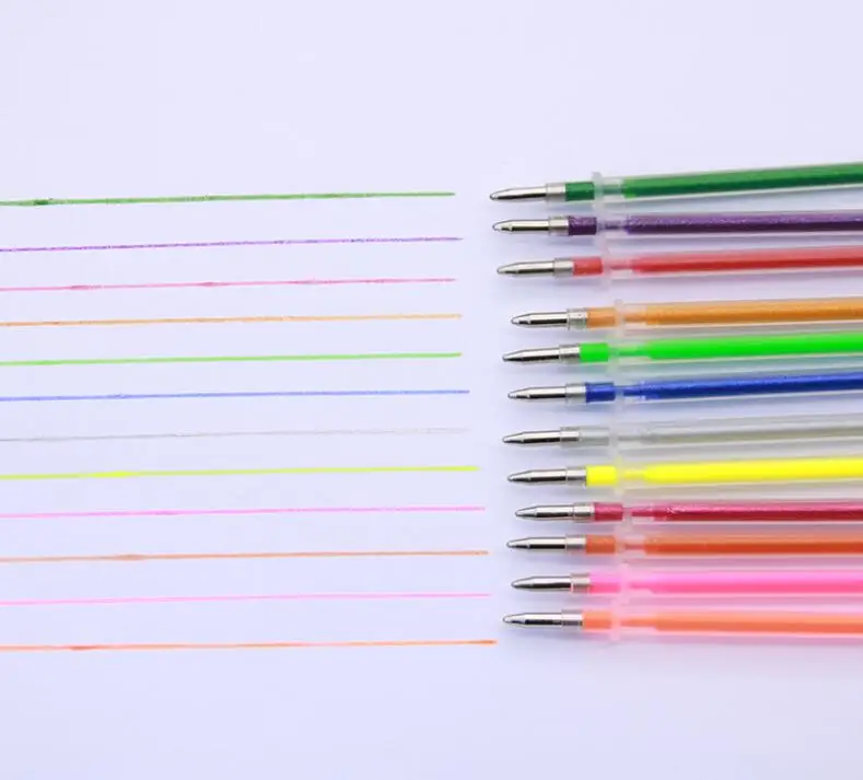 12 шт/12-color flash шариковая гелевая чернильная ручка с подсветкой набор полностью сжигающая ручка для рисования канцелярские принадлежности - Цвет: Белый