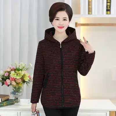 Winter Middle Aged Womens Hooded Imitation Lambs Fleece Jackets Ladies Warm Soft Velevt Coats Mother Overcoats Plus Size A4246 | Женская