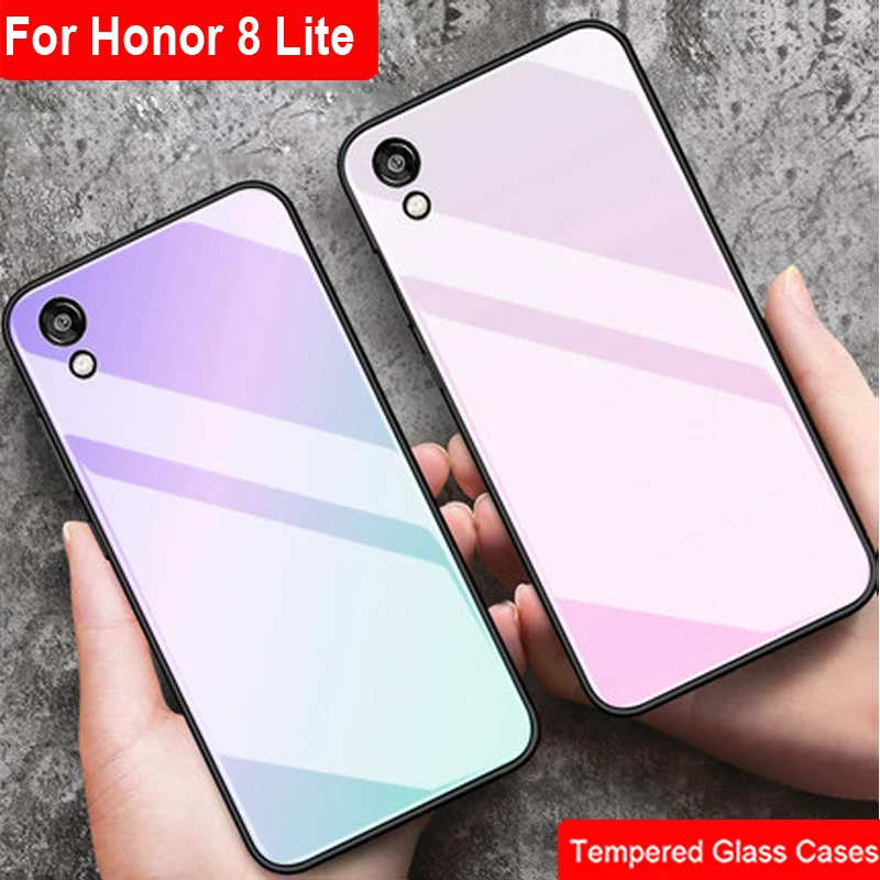 Ультратонкий силиконовый чехол черного цвета для Huawei Honor 8 Lite Жесткий Чехол из
