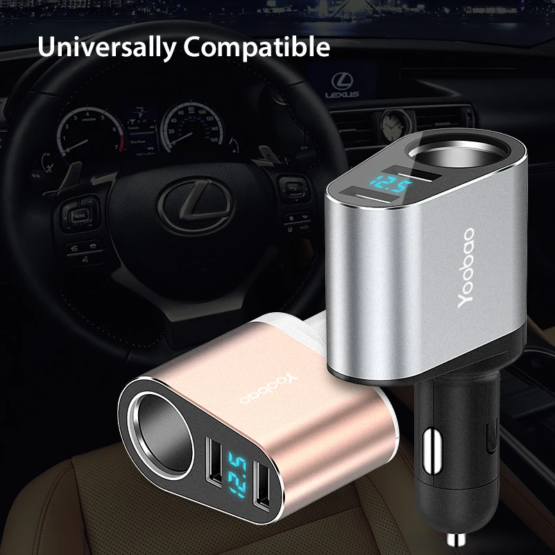 Yoobao YB209 автомобильное Зарядное устройство с двойным USB портом 2.4А автомобильная