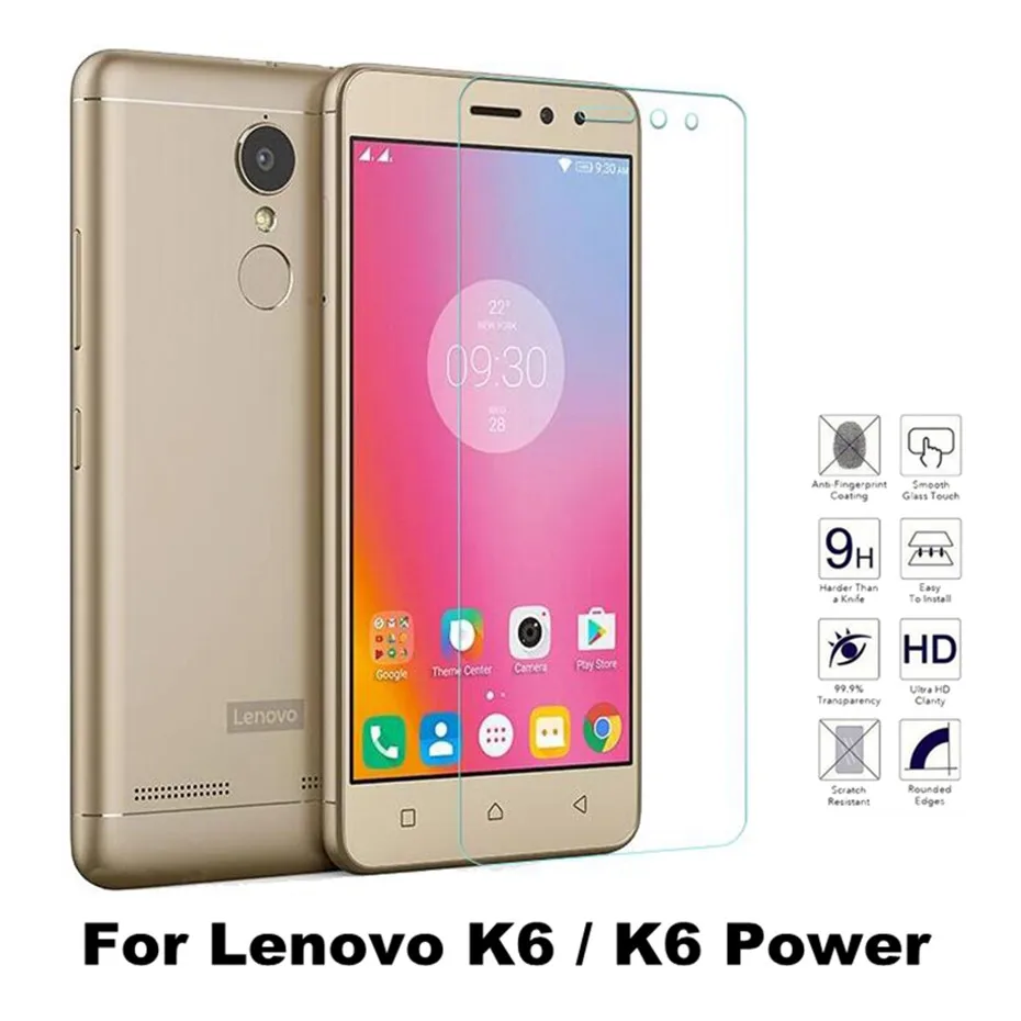Закаленное стекло для Lenovo K6 Power K33A42 защитный чехол экрана lenovo k 6 K33a48 пленка полное