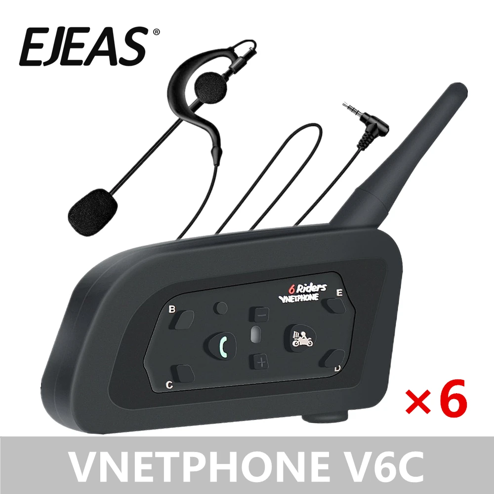 6 шт./упаковка мотоцикл BT Intercom 1200 м|Наушники для шлемов| |
