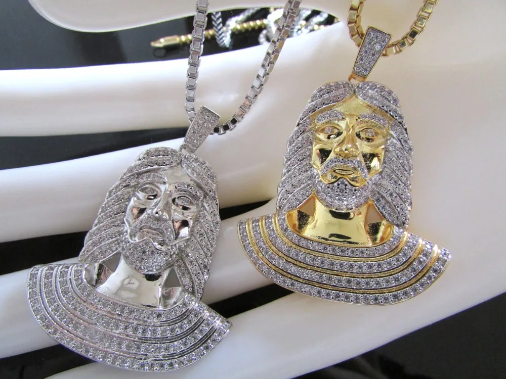 Ожерелье mciro с кубическим цирконием и Иисусом украшение в стиле хип-хоп со