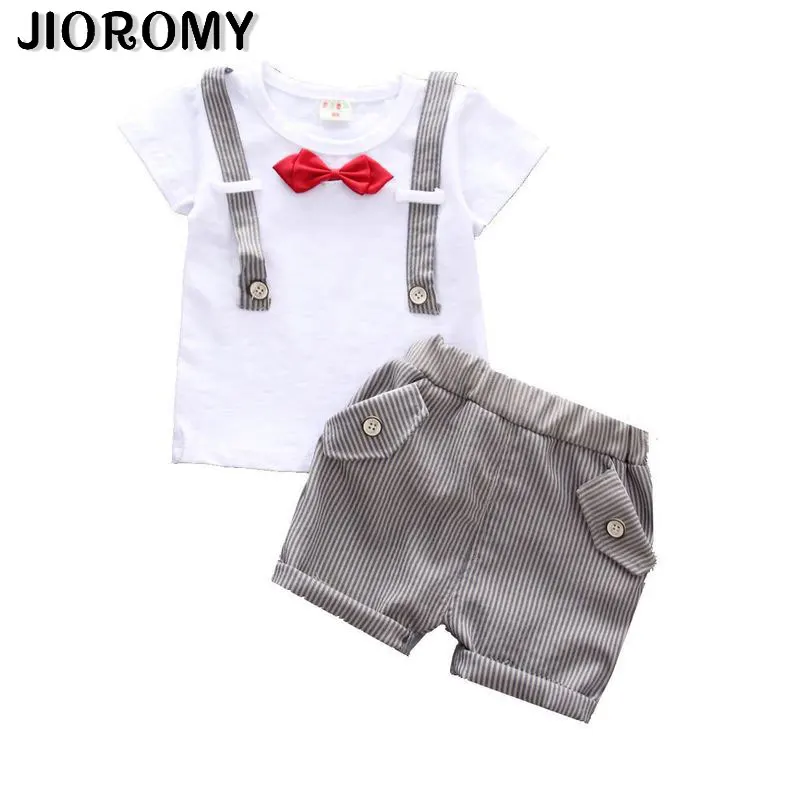 JIOROMY of 2019 детский летний костюм с короткими рукавами для мальчиков новый ложными