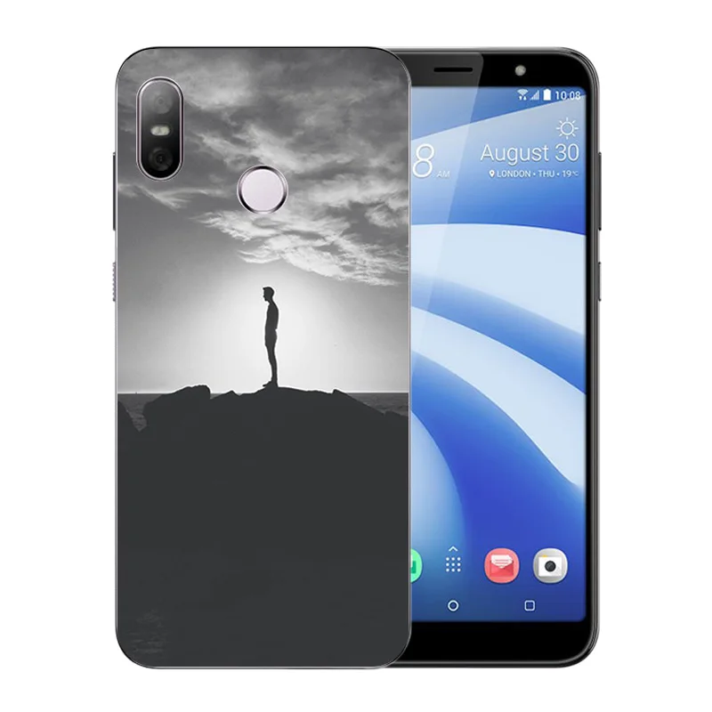 6.0 inch for HTC U12 life Back Cover Soft Silicone Volcanic Pattern Phone Cases Clear TPU Protect Funda |