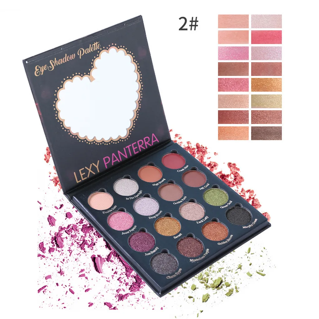 Женские Модные перламутровые 16 цветов палитра теней для век с блестками
