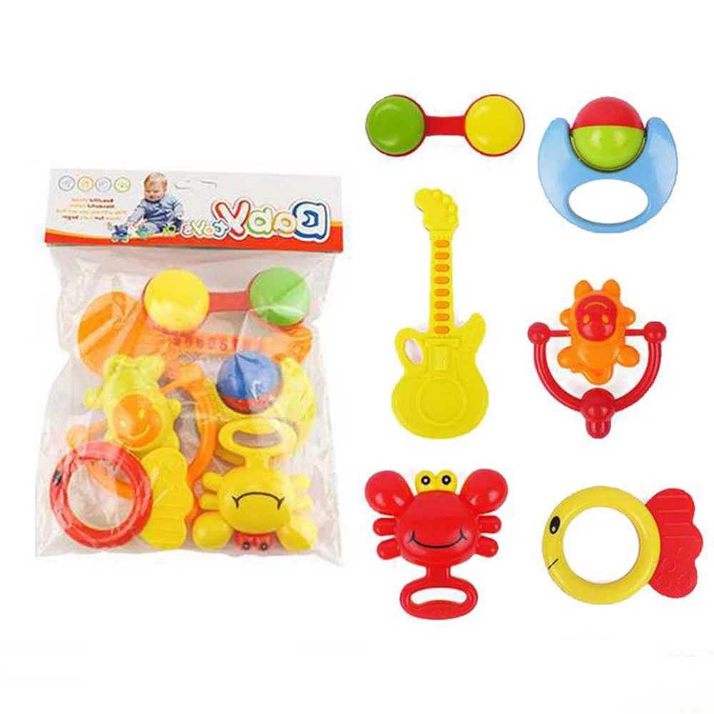 6 шт./компл. детские игрушки колокольчик Пластик Rattke игрушка колокольчики